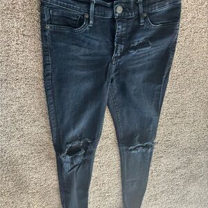 Lucky Brand Black Distressed Brooke Legging Skinny Jeans